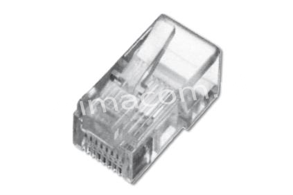 zakje 100 stuks 8P8C unshielded modular plug for round cable RJ45 (501798)