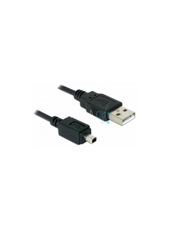 AK 670M Mini USB kabel, USB A male > USB B mini 4-polig male 2 m, dubbel afgeschermd 
