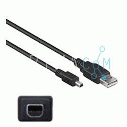 alleen vertrekken actie AK 670M Mini USB kabel, USB A male > USB B mini 4-polig male 2 m, dubbel  afgeschermd