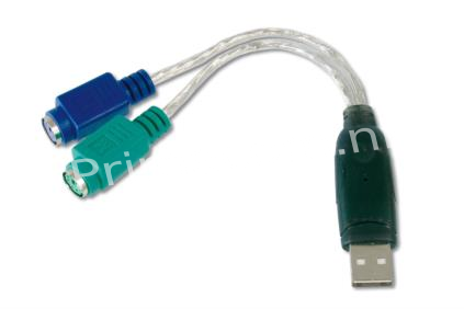 DA-70118  Digitus USB naar PS2 adapterkabel. 2x PS2 F > 1x USB A  (790344)