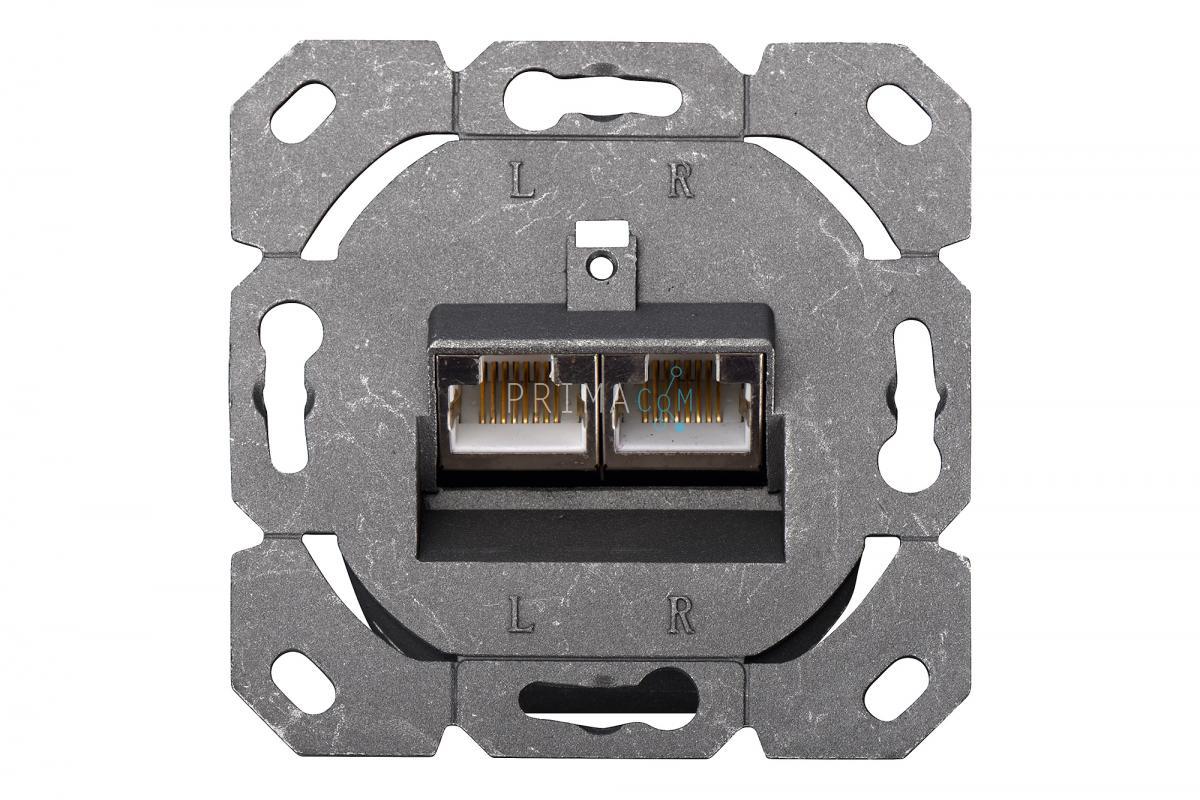 CAT 5e, Class D, wall outlet, shielded, surface mount