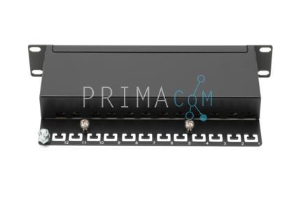 DN-91612S 10 Shielded patch panel, CAT6, 12-port