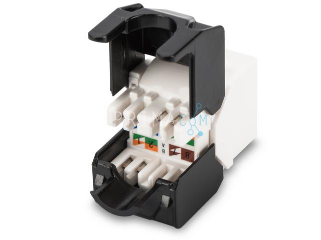 DN-93502 CAT 5e Keystone Jack, unshielded RJ45 to LSA, Tool Free Connection