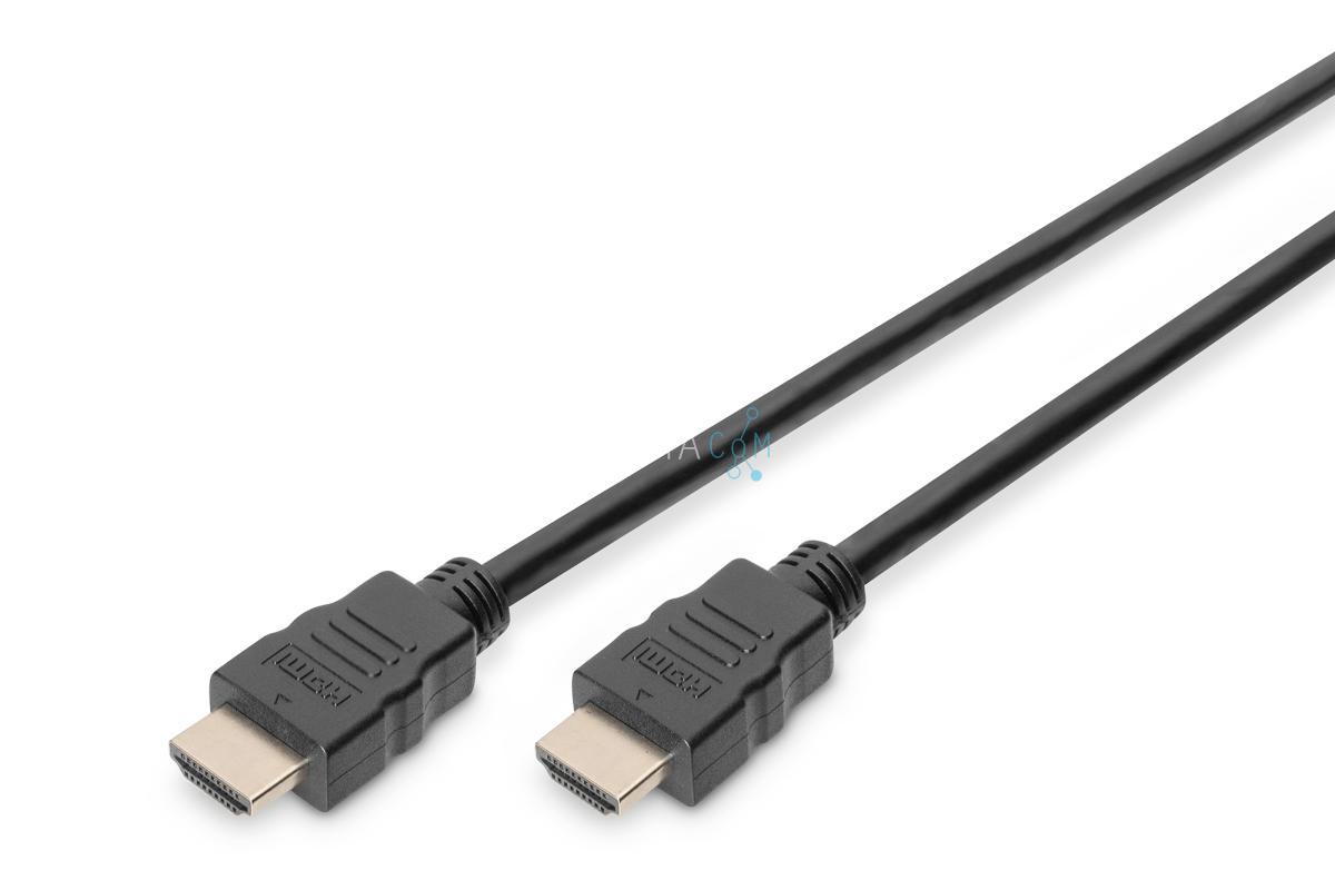AK-330107-020-S HDMI High Speed connection cable, type A, M/M, 2 m w/Ethernet, Ultra HD 60p, gold, bl