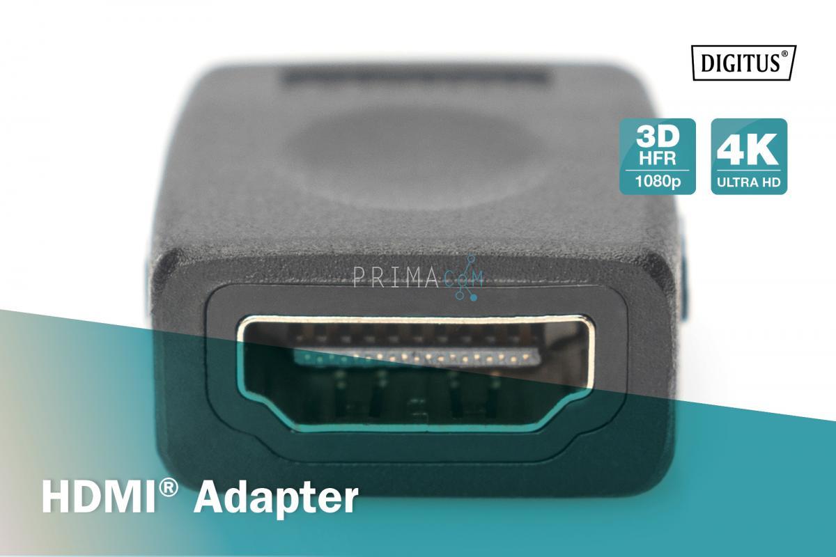 HDMI adapter, type A F/F, Ultra HD 60p, bl