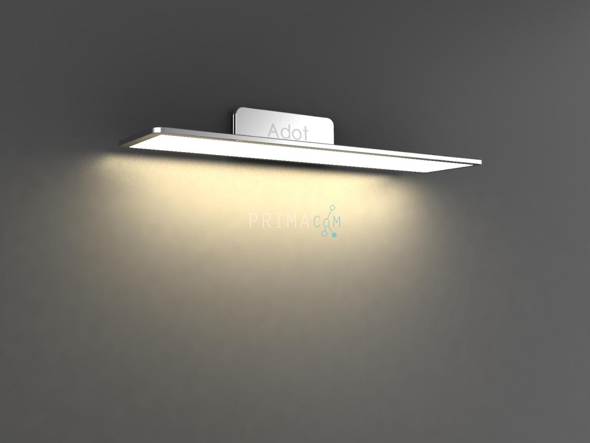 Adotled Wall Lamp Silver, 10W, Size: 400x66x86mm. 650lm, 2700K, IP20