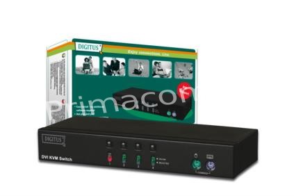 DC IC814-ID KVM Switch PS/2, 4-Port DVI 5x DVI-I, 10x MiniDIN6, Max res. 1280 x 1024, DDC2 (258209)