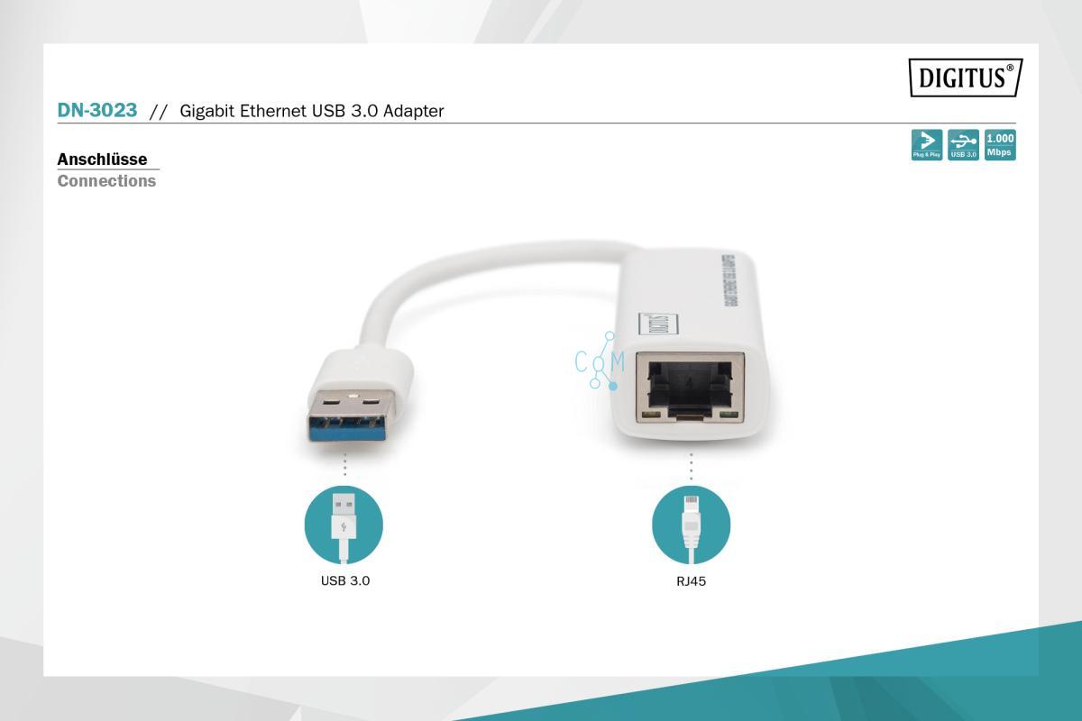 DN-3023 DIGITUS Gigabit Ethernet USB-3.0-adapter
