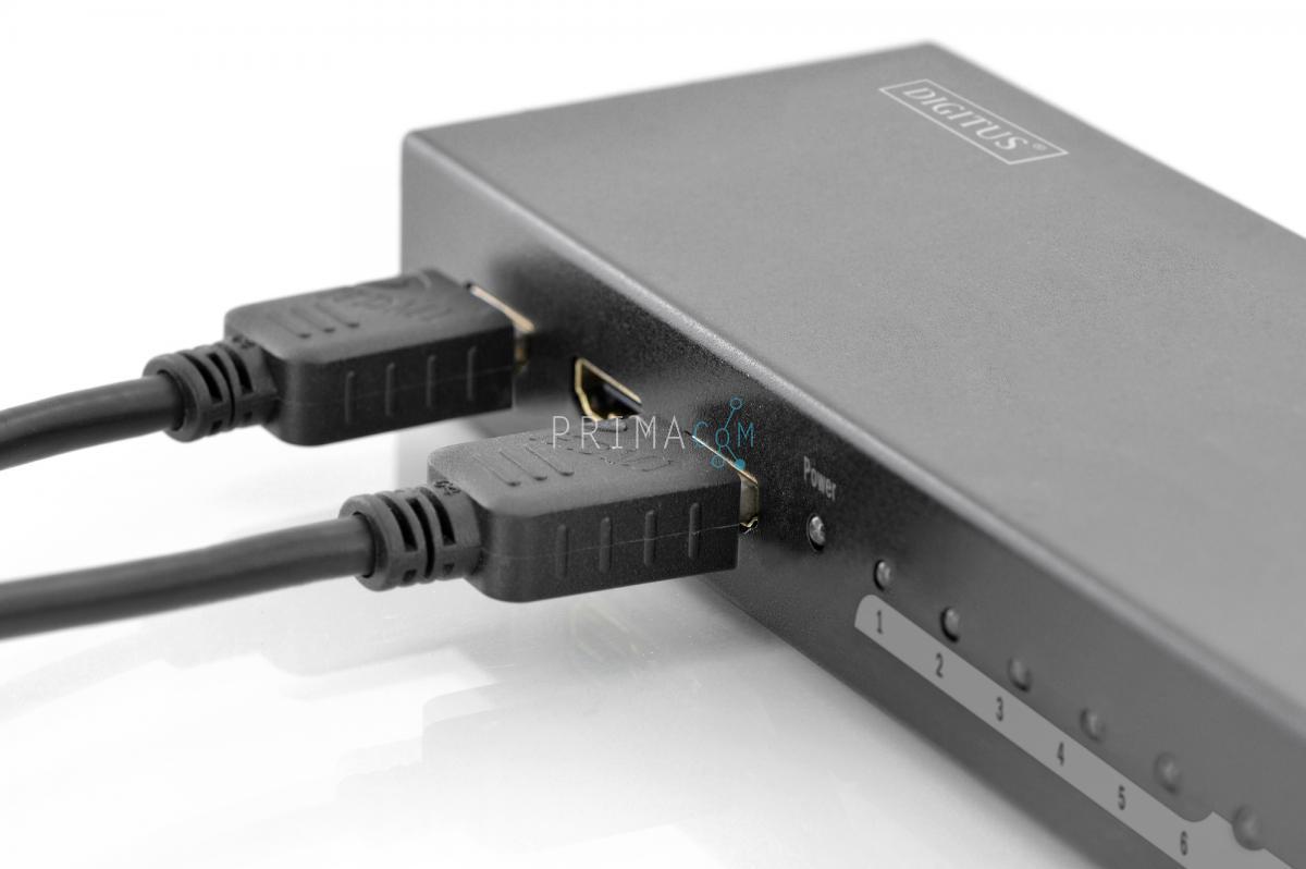 DS-43303 4K HDMI Splitter, 1x8, 4K2K, UHD/30Hz, 3D High Speed, metal housing, black