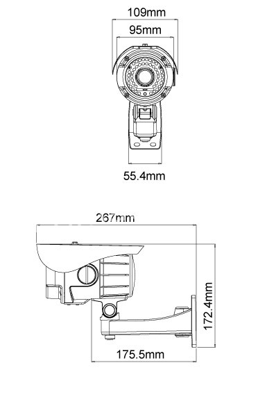 YOKO-Tech 2MP D&N Auto-Iris Outdoor IR Bullet Network Camera