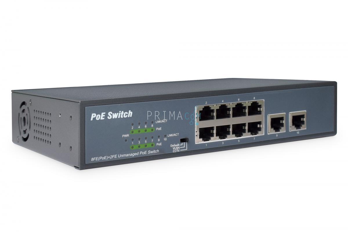 DN-95323-1 Fast Ethernet PoE Switch 8-port PoE + 2-port uplink, 120W PoE budget