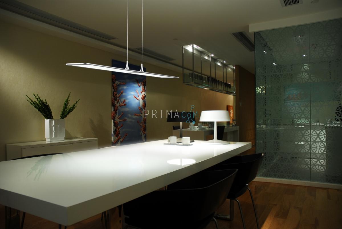 Adotled Pendant Lamp Silver, 28W, Size: 940x120x6mm. 2100lm, 4000K