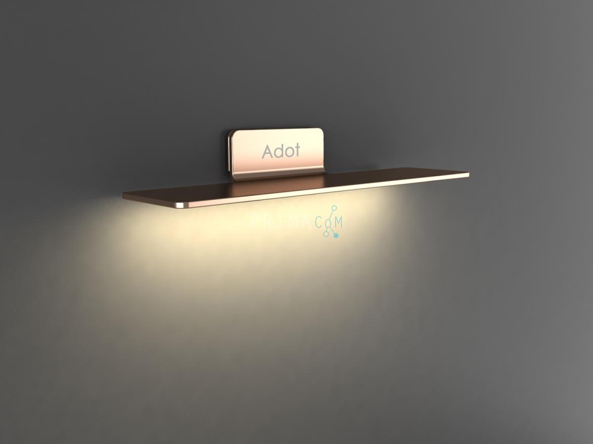 Adotled  Wall Lamp Gold, 10W, Size: 400x66x86mm. 750lm, 4000K, IP20