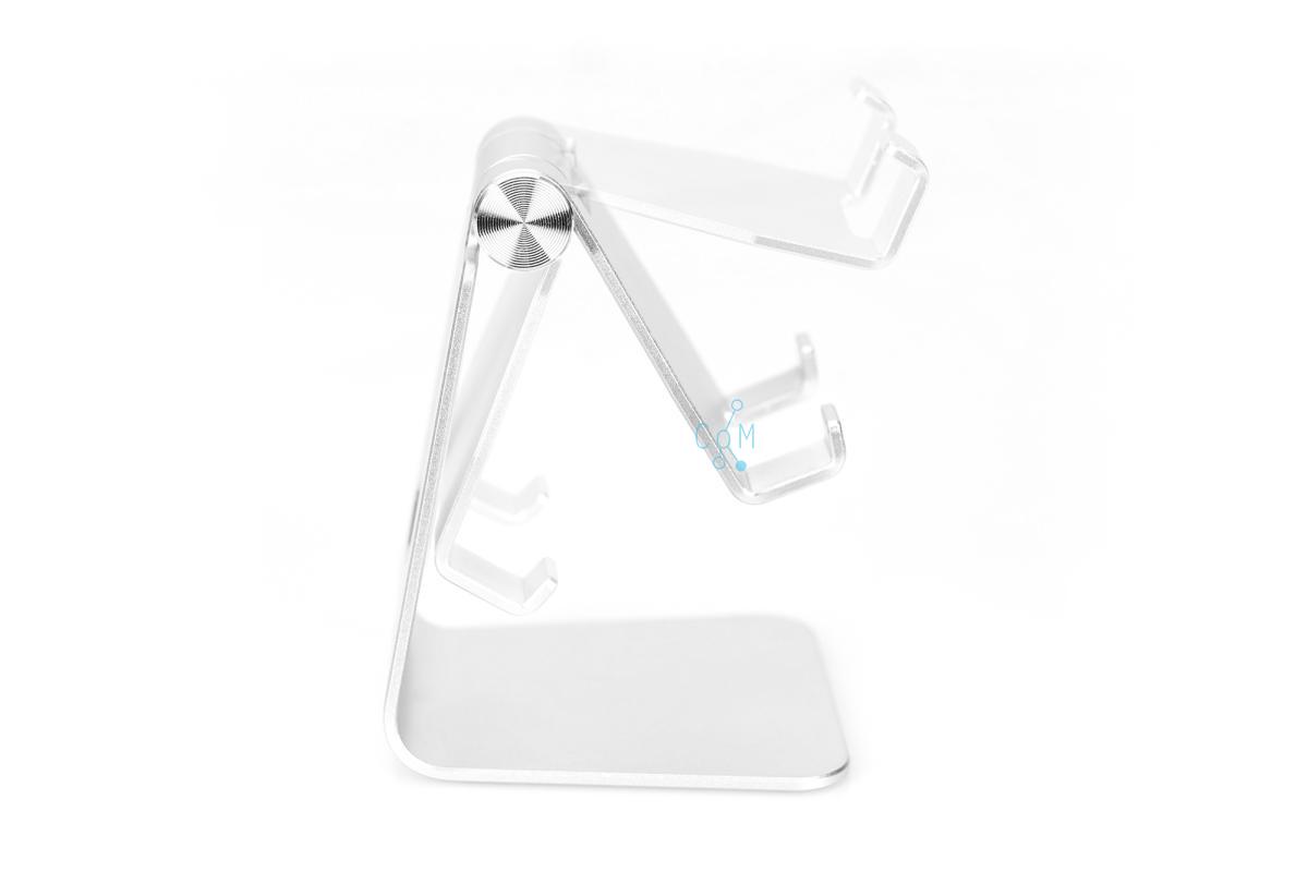 DA-90418  Aluminum Smartphone Stand foldable, up to 6,5, silver