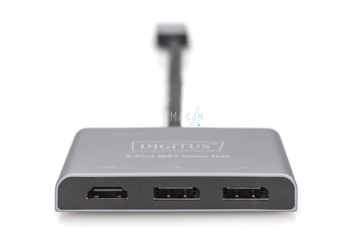 DS-45336 Digitus 3-poorts MST videohub (DP -> 2x DP, 1x HDMI)