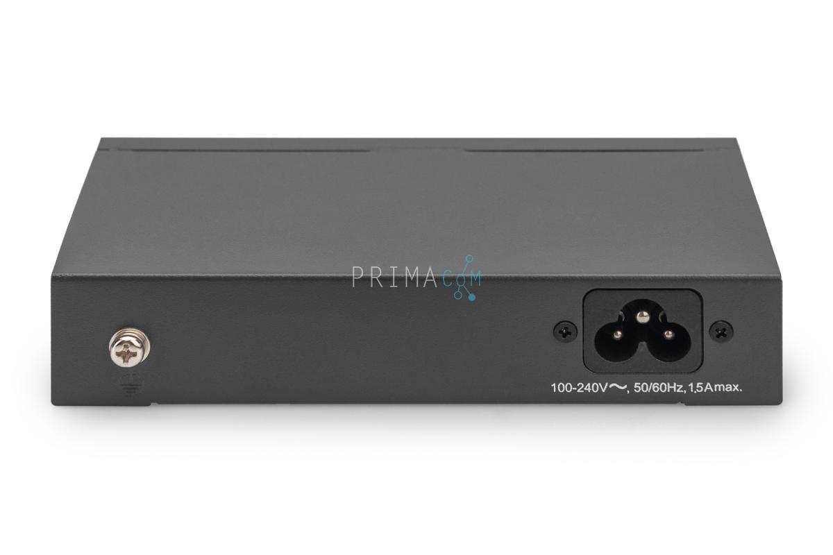 DN-95330-1 DIGITUS Gigabit Ethernet PoE-switch 4-poorts PoE + 1-poorts uplink, 60 W PoE