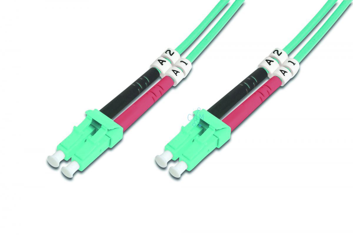 DK-2533-01/3 FO patch cord, duplex, LC to LC MM OM3 50/125 µ, 1 m - 248859