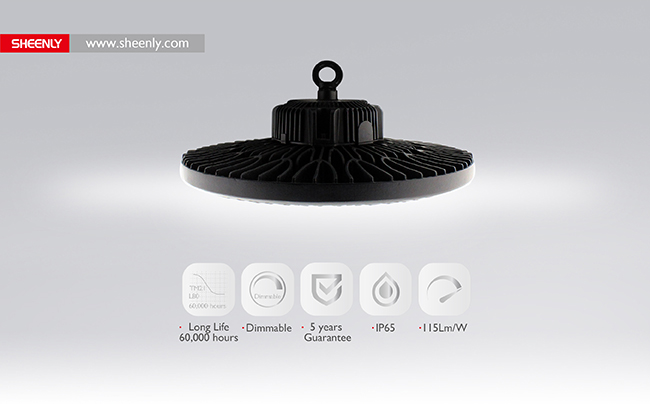 Sheenly Highbay Lotus  100W, NW 4000K, 13000lm, 120°, Ø388*174 Philips LED chip