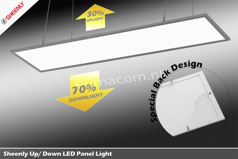 SHEENLY special design Up/down LED panel, 30% up and 70% down, Pure white, white frame
