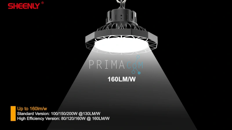 Sheenly Element Highbay High Efficiency DW 5000K 26000 Lm  Moso driver Samsung LEDs Ø260*147 90º light angle
