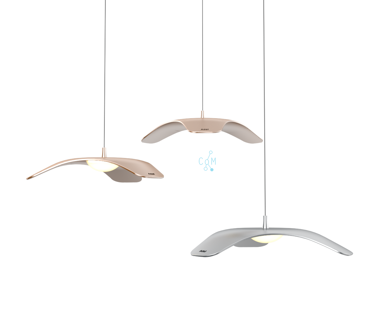 Adotled Pendant Lamp Silver, 10W, Þ 340mm. 3000K, 850lm