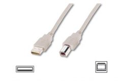 AK 672-1 USB kabel A-B 1,0 m , dubbel afgeschermd UL2725 (294474)