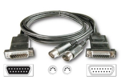 MIDI adapter kabel voor aansluiting op gamepoort of soundkaart met MIDI support