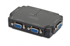 DS-42120-1 DIGITUS Video Splitter compact 1 PC- 4 Monitors, 350 MHz, HDSUB 15/M - 4x HDSUB 15/F 