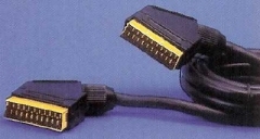 Premium Scart cable 5,0 m. 2x male 21-pin, double shielded, gold plated