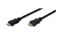 AK 62201 HDMI 1.3 cable, Type C 2 m, AWG30, 2x shield, M/M, UL, gold plated, black datarate 10,2 GB 