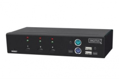 DC-11801-1 KVM Switch DVI 1User (PS/2or USB), 3PCs(USB)