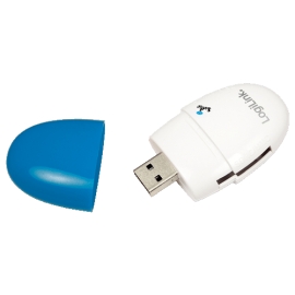 CR0028 Cardreader USB 2.0, Smile, Blue, LogiLink®