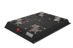 Cooling Unit for DIGITUS Server Racks 4 FanS &Thermostat 12,8 m³ Air Circulation per MIN black Color