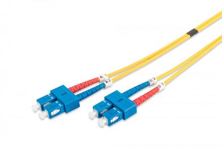 FO patch cord, duplex, SC to SC SM OS2 09/125 µ, 1 m