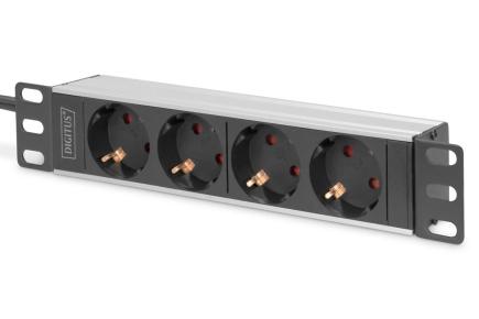 DN-95418 10” Socket Strip with Aluminum Profile, 4-way safety sockets
