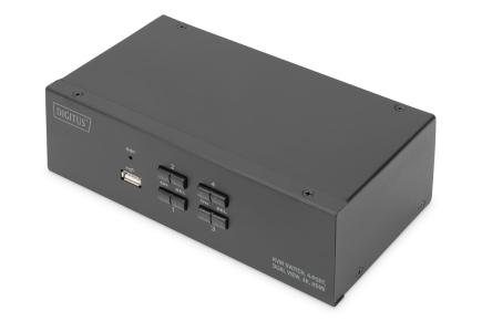 DS-12883 DIGITUS KVM-switch, 4-poorts, Dual-Display, 4K, HDMI®