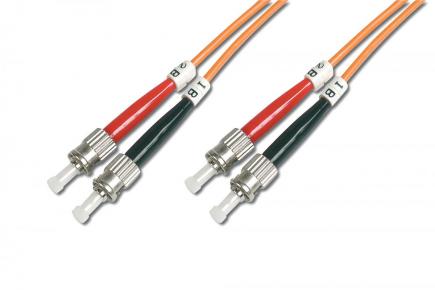 DK-2511-01 Fiber Optic Patch Cord, ST to ST Multimode 50/125 µ, Duplex Length 1m - 247999