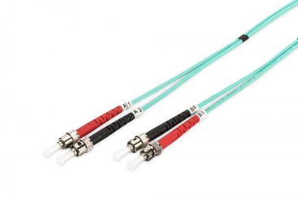 DK-2511-10/3 FO patch cord, duplex, ST to ST MM OM3 50/125 µ, 10m - 248323