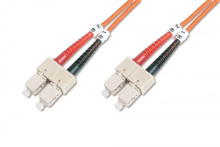 DK-2522-05 Fiber Optic Patch Cord, SC to SC Multimode 50/125 µ, Duplex Length 5m - 248422