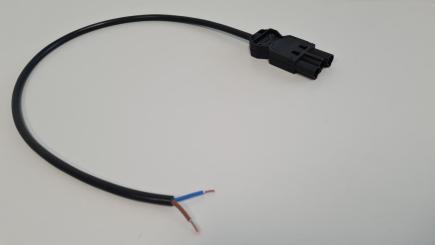 GST/3 Male plug met 2 x 0,75 mm² aansluitsnoer met draadeinden